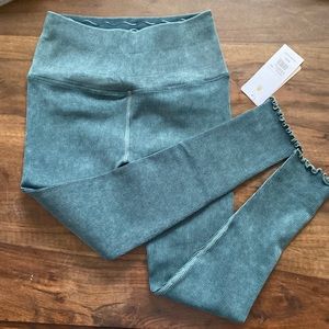 Spiritual Gangster love sculpt 7/8 mineral green wash leggings workout yoga xs s